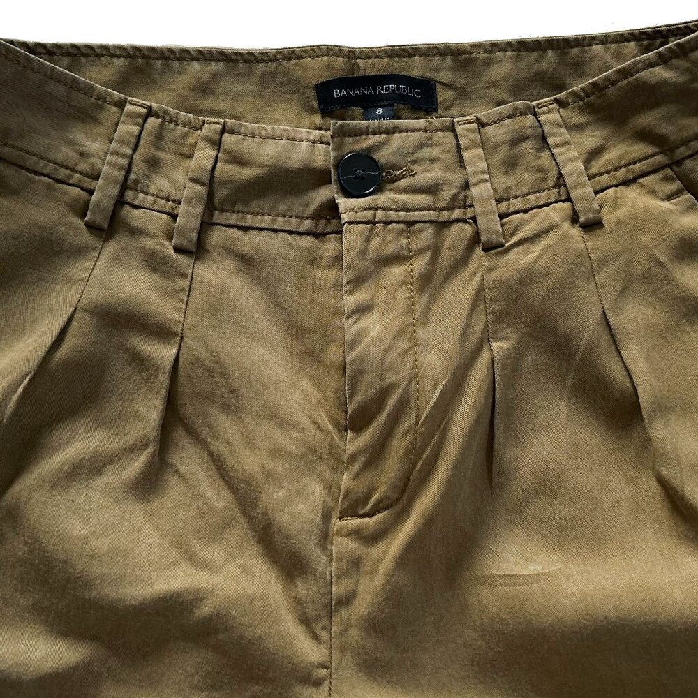 Banana Republic Olive Green Crop Palazzo Pants